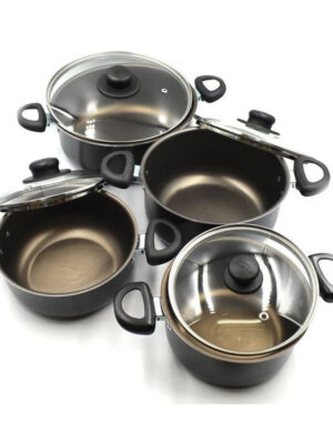 Bateria Universal 8 Piezas Tapas Ollas Antiadherente